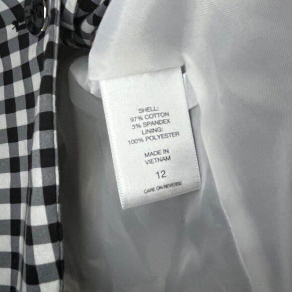 New York & Company Blazer Jacket Women Sz 12 7th Avenue Suiting Gingham Check - Picture 4 of 14